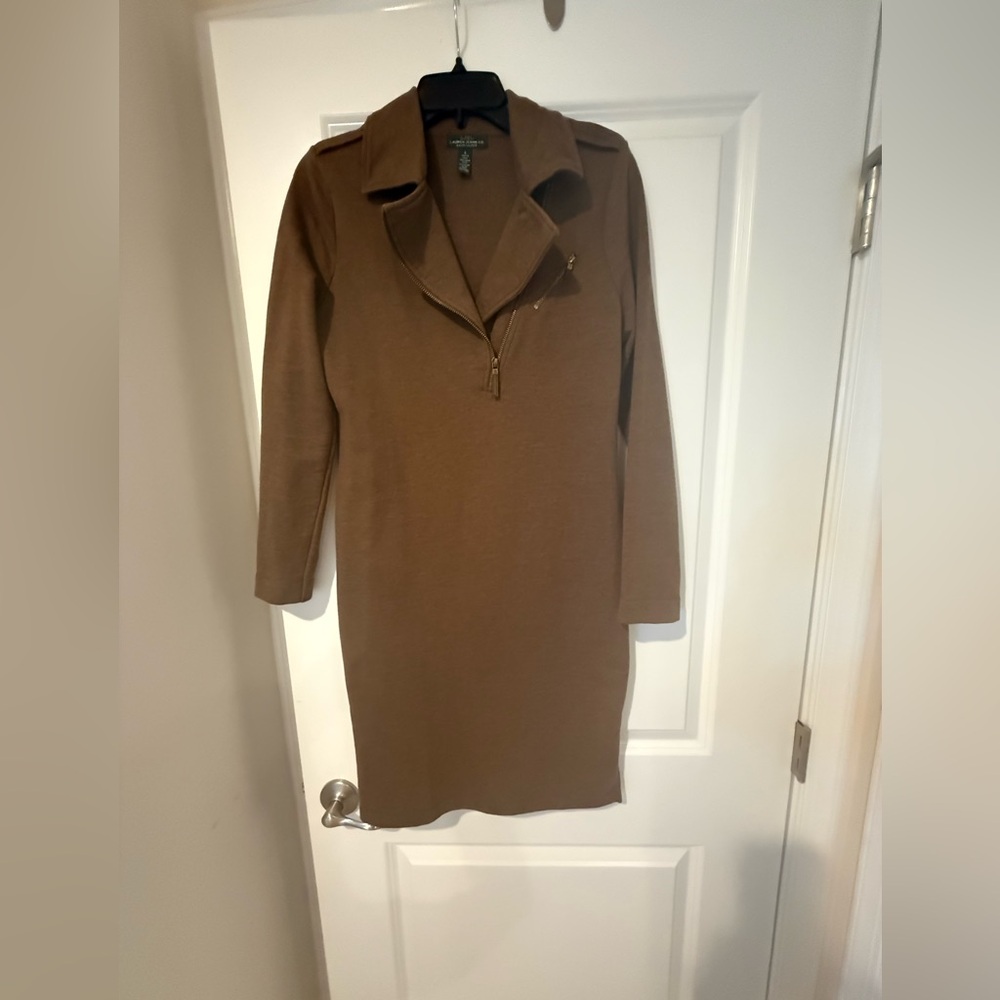 Ralph Lauren Jersey  Long Sleeve Dress with Zipper